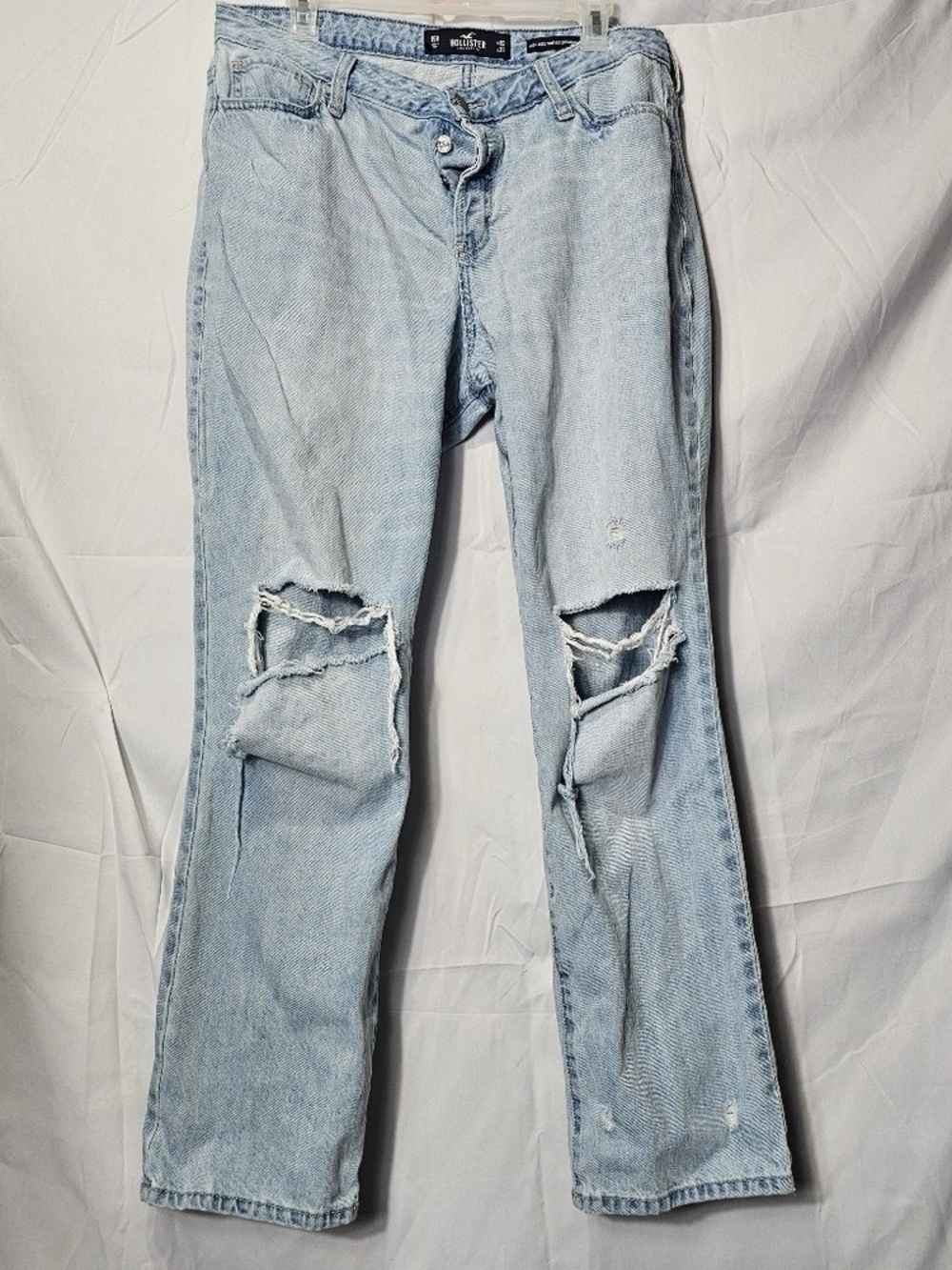 Hollister Light Blue Distressed Bootcut Jeans